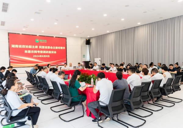 民盟湖南省省委會、長沙市委會何寄華一行到惠農網走訪調研